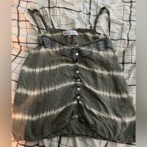 Green ty dye top
